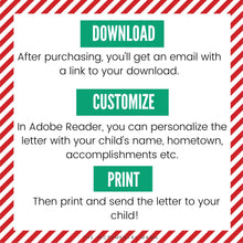Load image into Gallery viewer, Editable Letter from Santa - 4 Fillable Templates (Instant Download)