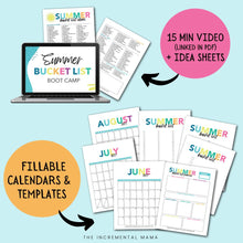 Load image into Gallery viewer, Summer Bucket List Bootcamp (Editable PDF + Video) - Instant Download