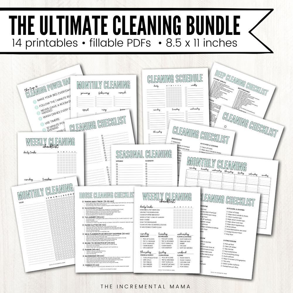 Ultimate Cleaning Supplies List, Free Printable
