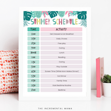 Load image into Gallery viewer, Daily & Weekly Summer Schedule Bundle (Editable PDFs) - Instant Download