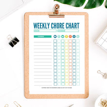 Load image into Gallery viewer, Fillable Chore Charts for Kids - Instant Download
