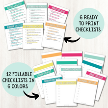 Load image into Gallery viewer, Cleaning Checklists for Kids (Editable PDFs) - Instant Download