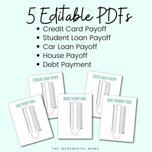 Load image into Gallery viewer, Editable Debt Thermometer Bundle - Instant Download
