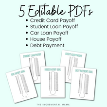 Load image into Gallery viewer, Editable Debt Thermometer Bundle - Instant Download