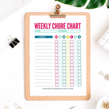 Load image into Gallery viewer, Fillable Chore Charts for Kids - Instant Download