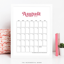 Load image into Gallery viewer, 2023 Printable Monthly Calendar Bundle - Instant Download