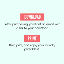 Load image into Gallery viewer, Laundry Printables - Instant Download
