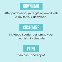 Load image into Gallery viewer, 2023 Printable Monthly Calendar Bundle - Instant Download