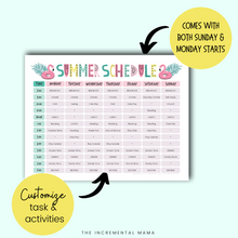 Load image into Gallery viewer, Daily & Weekly Summer Schedule Bundle (Editable PDFs) - Instant Download