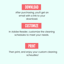 Load image into Gallery viewer, The Cleaning Schedule Bundle (Editable PDFs) - Instant Download