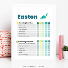 Load image into Gallery viewer, Kid's Morning/Evening Routine Chart Bundle - Fillable Instant Download