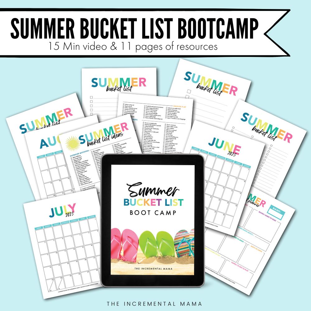 Summer Bucket List Bootcamp (Editable PDF + Video) - Instant Download