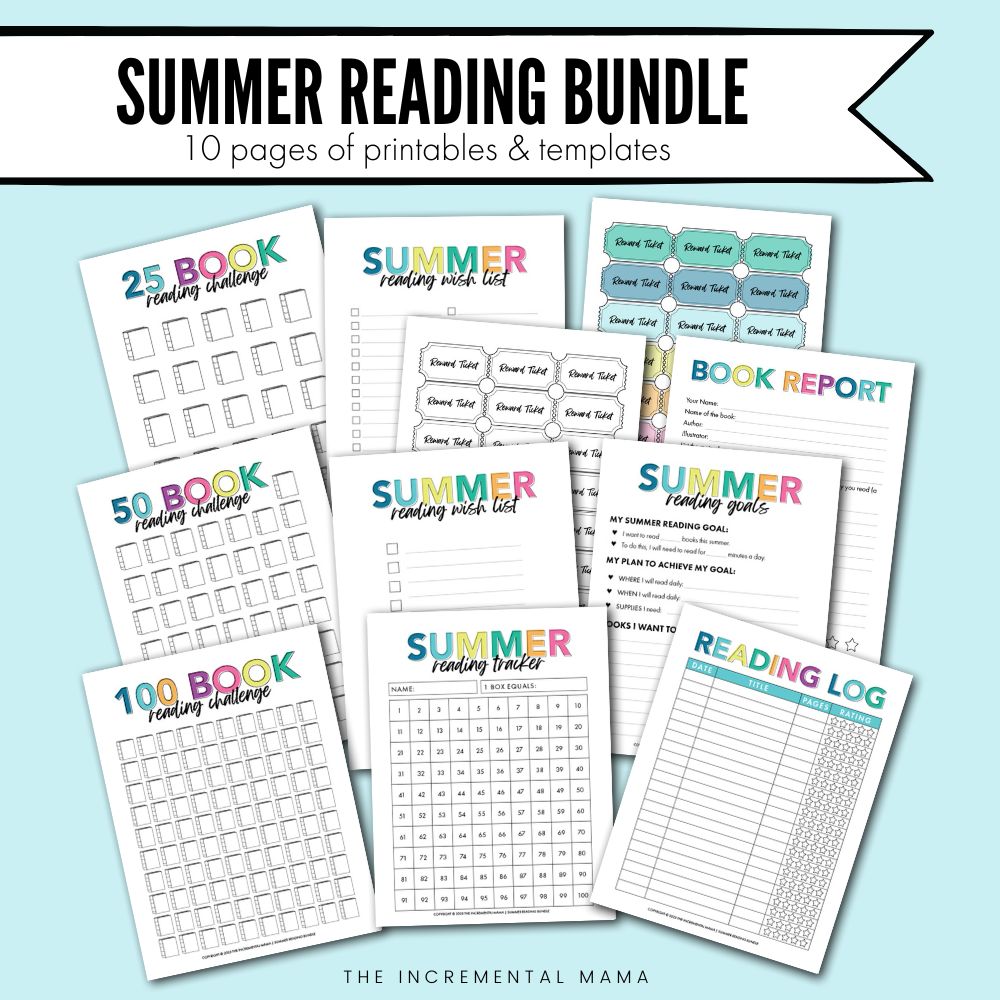 Summer Reading Bundle - Instant Download – The Incremental Mama