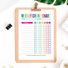 Load image into Gallery viewer, Fillable Chore Charts for Kids - Instant Download

