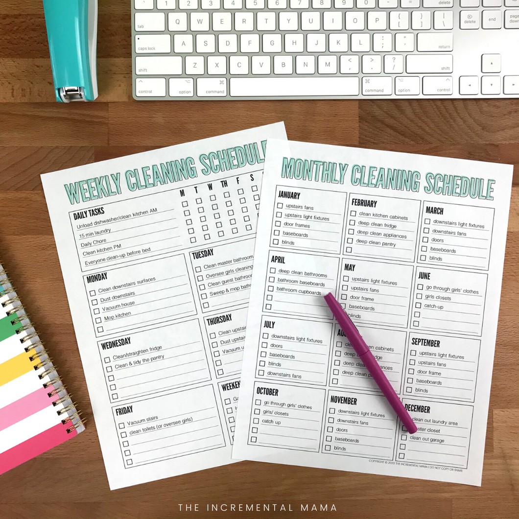The Cleaning Schedule Bundle (Editable PDFs) - Instant Download