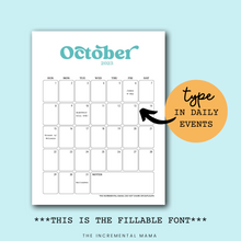 Load image into Gallery viewer, 2023 Printable Monthly Calendar Bundle - Instant Download

