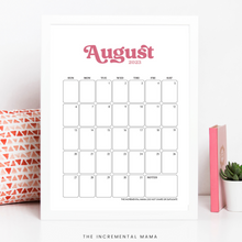 Load image into Gallery viewer, 2023 Printable Monthly Calendar Bundle - Instant Download
