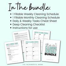 Load image into Gallery viewer, The Cleaning Schedule Bundle (Editable PDFs) - Instant Download
