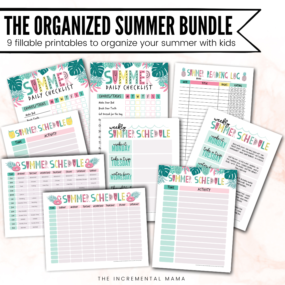 The Organized Summer Bundle - Instant Download